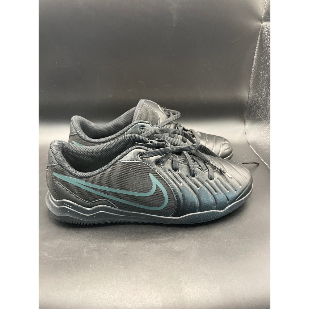 Nike Jr Tiempo Legend 10 Academy IC Soccer Shoes Black Teal DV4354-002 Size 4.5Y